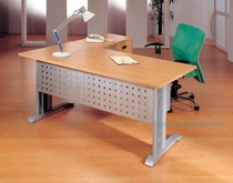 成都板式办公家具钢木班台现代主管老板办公桌工字型钢架厂家定制