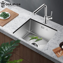 欧琳水槽手工单槽1.2mm不锈钢水池厨房9113洗菜盆吧台槽西厨槽