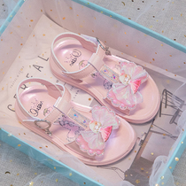 女童凉鞋2024新款夏季软底儿童鞋小女孩时尚公主鞋子中大童沙滩鞋