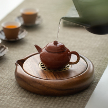 胡桃木储水式壶承茶盘新中式小型干泡台家用实木干泡盘紫砂壶壶垫