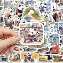 大熊猫贴纸卡通可爱动物图案女孩儿童贴画手机后壳装饰diy笔记本
