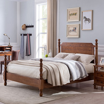 优雅简约实用白蜡木全实木美式四柱床1.8米双人床卧室家具质朴天