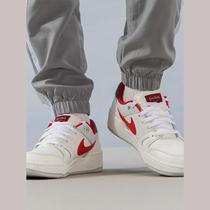 Nike耐克运动鞋FULL FORCE男鞋休闲白红色复古低帮防滑板鞋FZ5054