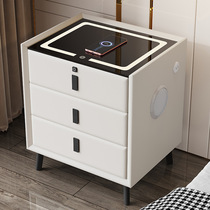 多功能智能床头柜现代简约主卧室意式小型两抽无线充电三抽床边柜