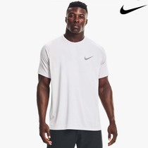 Nike耐克官方运动男子训练休闲圆领短袖T恤白色快干上衣潮DV9316