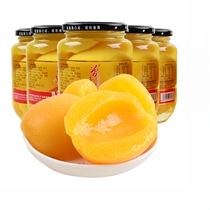曾子山黄桃罐头新鲜水果罐头玻璃瓶500g无防腐剂整箱烘焙零食食品