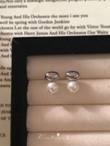 「弗里达」施华洛珍珠 法式极简经典百搭银色高级感珍珠耳钉/耳夹