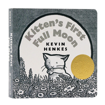 小猫咪追月亮 Kitten's First Full Moon 凯迪克金奖 英文原版绘本 纸板书 常青藤爸爸书单