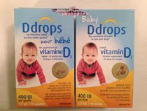 包邮 现货加拿大Ddrops d drop d drops婴儿维生素D3天然400IU 90