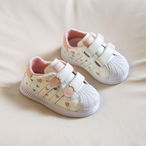 宝宝小白鞋女婴儿学步鞋一岁软底女童运动鞋子秋款小童板鞋儿童鞋