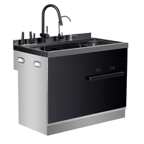 饭田水槽洗碗机镀钛D1012套一体式洗碗机集成水槽烘干紫外线消毒