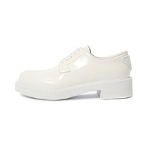 PRADA 女士白色系带皮鞋 1E877M-055-F0009
