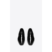 Saint Laurent（圣罗兰）男士 Gabriel 黑色漆皮德比鞋