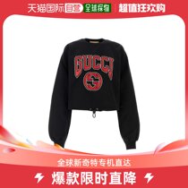 【99新未使用】潮奢 Gucci 女士黑色棉质卫衣