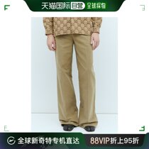【99新未使用】香港直邮潮奢 Gucci 古驰 男士丝绒长裤