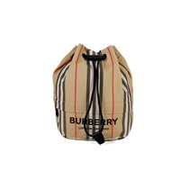 BURBERRY/博柏利Logo印花条纹抽绳包单肩包/斜挎包8026737A7026女