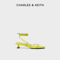 CHARLES&KEITH春夏女鞋CK1-61720111女士绑带露趾中跟凉鞋