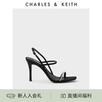 CHARLES&KEITH女鞋CK1-60361322女士宴会时尚半宝石凉鞋婚鞋