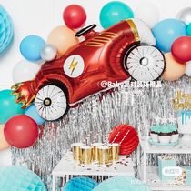 卡通复古老爷车造型铝箔儿童男孩生日派对装饰汽车铝膜气球飘空球