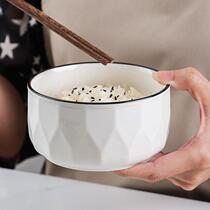 北欧高颜值陶瓷米饭碗家用2023新款吃饭小碗精致餐具碗筷碗碟套装