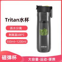 Tritan运动水杯夏季诺百纷磁吸茶杯防摔大容量便携耐高温塑料杯子