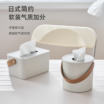 日式纸巾盒卷纸筒圆筒圆形卷筒卧室床头民宿桌面极简白色抽纸纸盒