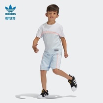 Adidas阿迪达斯新款三叶草SHORT SET男女儿童夏季透气套装FM6558