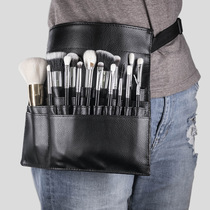 跨境 化妆刷收纳腰包 彩妆师跟妆PU腰包纯手工斜跨工具包