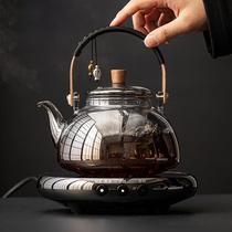 电陶炉迷你煮茶器小型烧水壶煮茶炉家用蒸煮玻璃壶煮茶套装