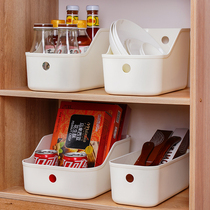 日式橱柜调料收纳盒家用玩具零食储物盒化妆品杂物整理盒子收纳筐