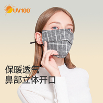 UV100防晒口罩女防紫外线透气2023新款薄款秋季遮阳防护面罩21912