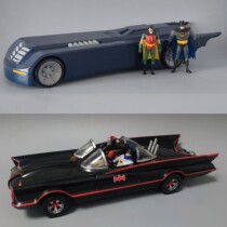DC 1966版 蝙蝠侠战车 载具老爷车9寸塑料材质包含人偶 模型摆件