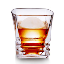 创意玻璃威士忌杯弹簧形水杯牛奶果汁杯烈酒洋酒饮料杯啤酒杯
