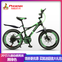 上海凤凰牌儿童自行车男孩山地车20/22寸8-10-12-15岁中大童单车