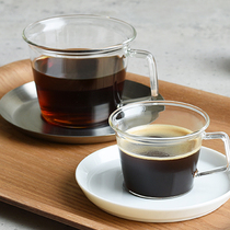 日本Kinto耐热玻璃带把手咖啡杯茶杯水杯玻璃水杯 玻璃杯透明CAST