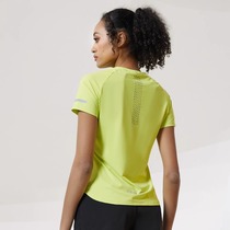 科里芙夏季女子跑步瑜伽运动训练服网孔透气吸汗速干短袖t恤上衣