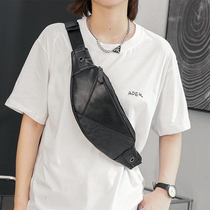 潮男皮质小包胸包 休闲运动便携带男士小腰包单肩后背包韩版男包