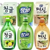 韩国正品CJ LION希杰狮王青柠檬洗洁精青梅洗碗液洗涤灵按压瓶装