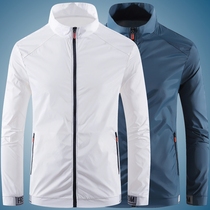 RXHP冰丝超薄透气防紫外线防晒衣男薄款外套夏户外社会工立领外套