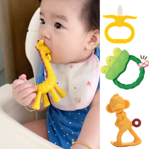 日本KJC婴儿长颈鹿牙胶 宝宝小鹿香蕉硅胶磨牙棒咬咬胶安抚玩具