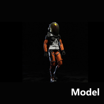 Model 宇航员行走动画Blender&OBJ格式3D模型