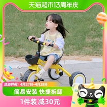 永久儿童三轮车2岁幼童脚踏车3到6岁宝宝男女孩新款脚蹬车带斗