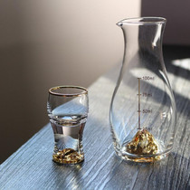 创意金山底白酒杯分酒器一口杯子弹杯中式水晶玻璃烈酒杯酒具15ml