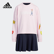 Adidas/阿迪达斯正品春秋新款女童运动休闲透气连衣裙套装 IB7754