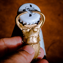 吾蟲原创手工纯黄铜啤酒起子开瓶器甲虫钥匙扣锹甲挂件创意昆虫