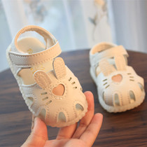 爱心夏季0-1-2岁女宝宝凉鞋女童婴儿软底学步鞋子公主鞋3小童鞋