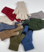 【清货】纯羊绒手套女士秋冬季毛线针织加厚保暖手套分指骑行针织