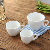 出口 Q杯陶瓷小杯子 意式浓缩咖啡杯 纯白简约厚实小号马克杯茶杯