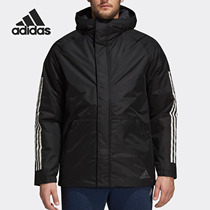 Adidas/阿迪达斯正品2021新款男子连帽运动休闲保暖棉服CY8624