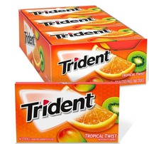 美国原装进口Trident/三得/三叉戟木糖醇口香糖香橙一盒12/15包邮